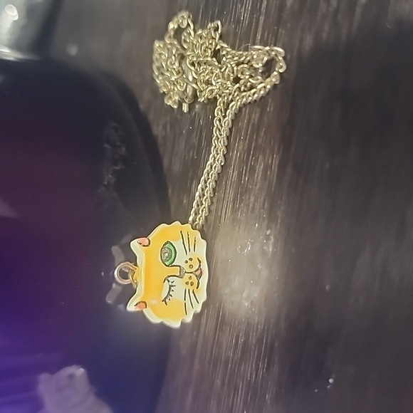 1980s world of meow cat trinket box with earrings and necklace - Picture 8 of 8